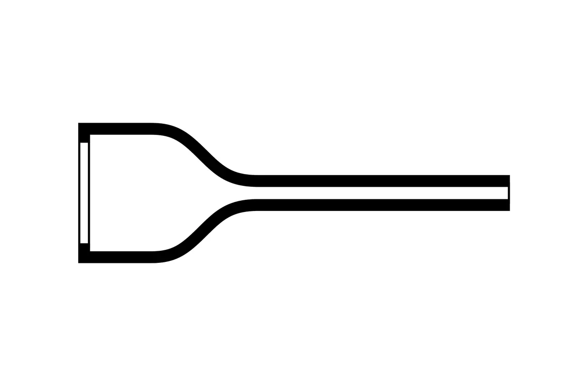 Overview diagram of Helashrink 170 series bottle shaped heat shrink boots with rib for VG style cable strain relief