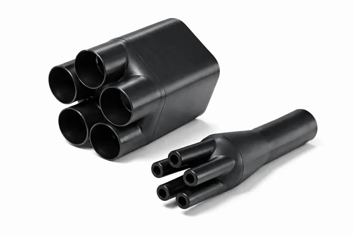 Helashrink 500 5-way outlet breakout boot for insulating and sealing cable crotch systems