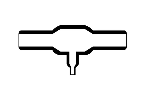 Diagram of Helashrink 1200 series T shaped heat shrink molded shape for VG style cable harness transitions