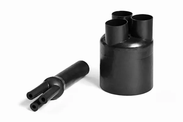 Helashrink 300 series three way outlet breakout boot used to insulate and seal cable branch points in electrical harnesses