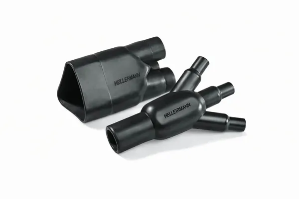 Helashrink 300 3-way outlet heat shrink shape VG style for harness transitions, strain relief